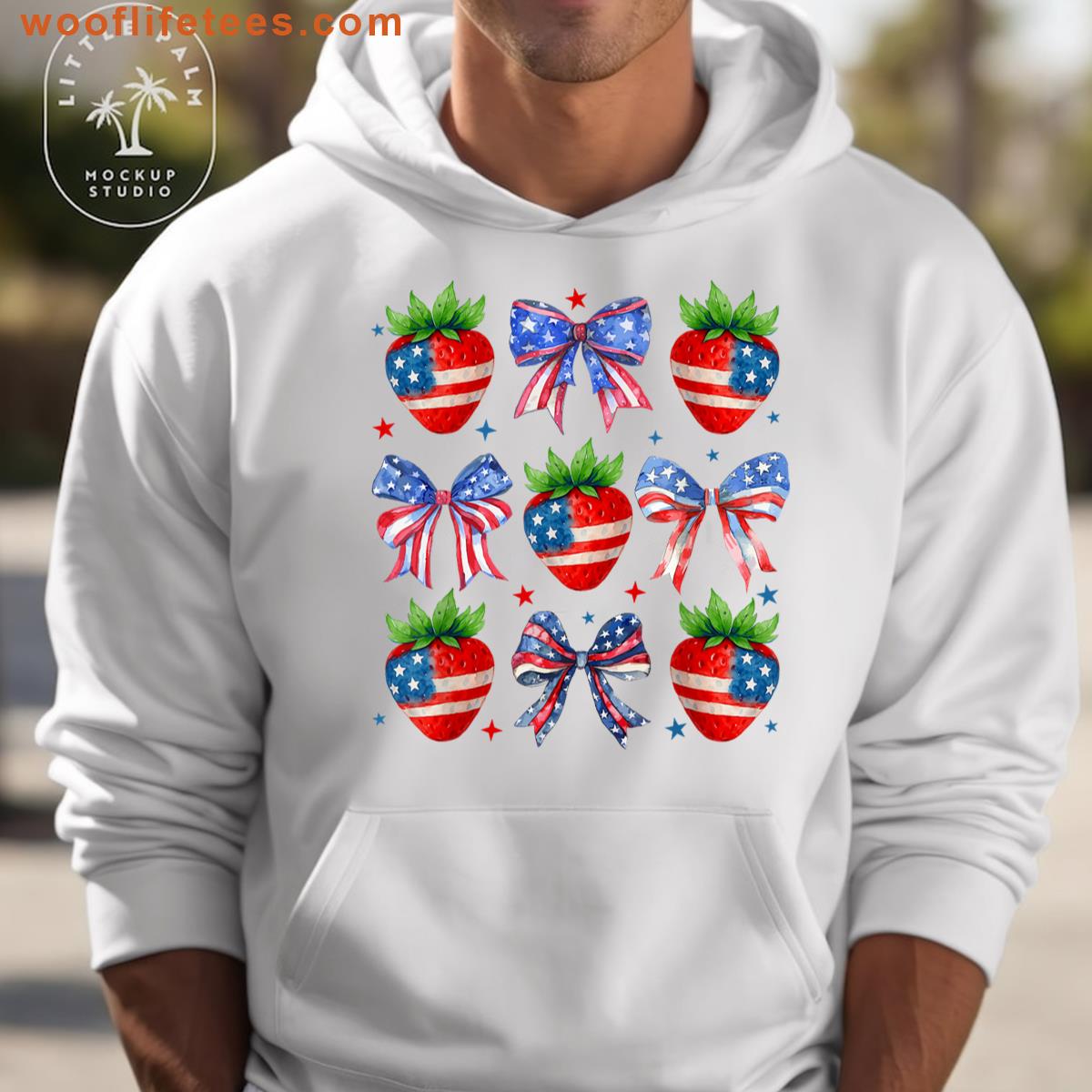 4th Of July Strawberry Liberty Tee T-shirt