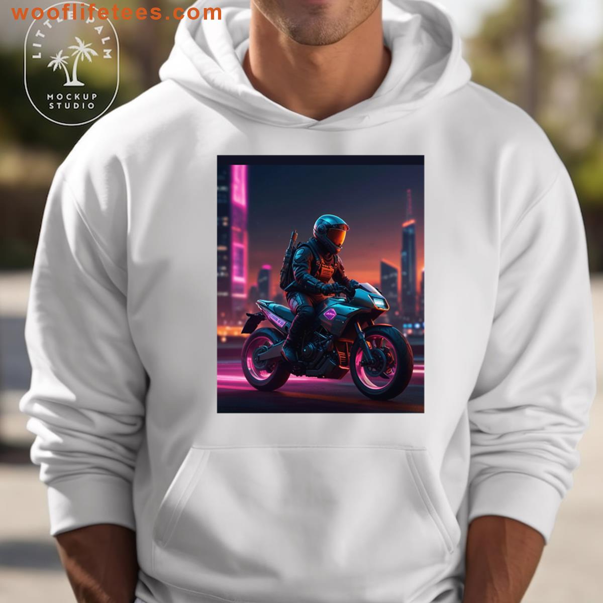 Neon Rider Street Art Apparel T-shirt