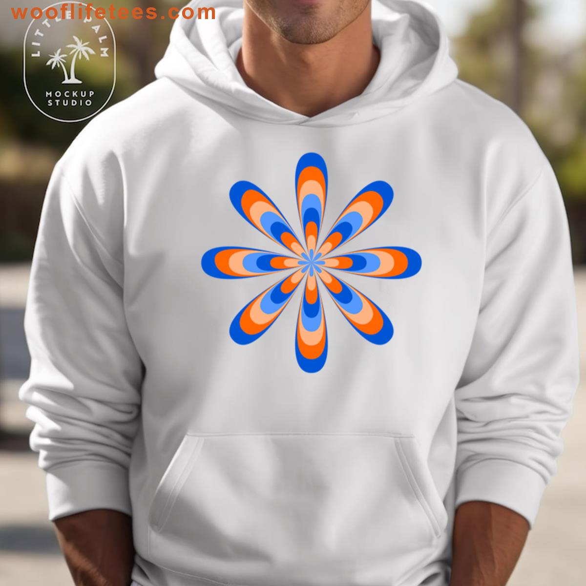 Orange Blue Daisy T-shirt