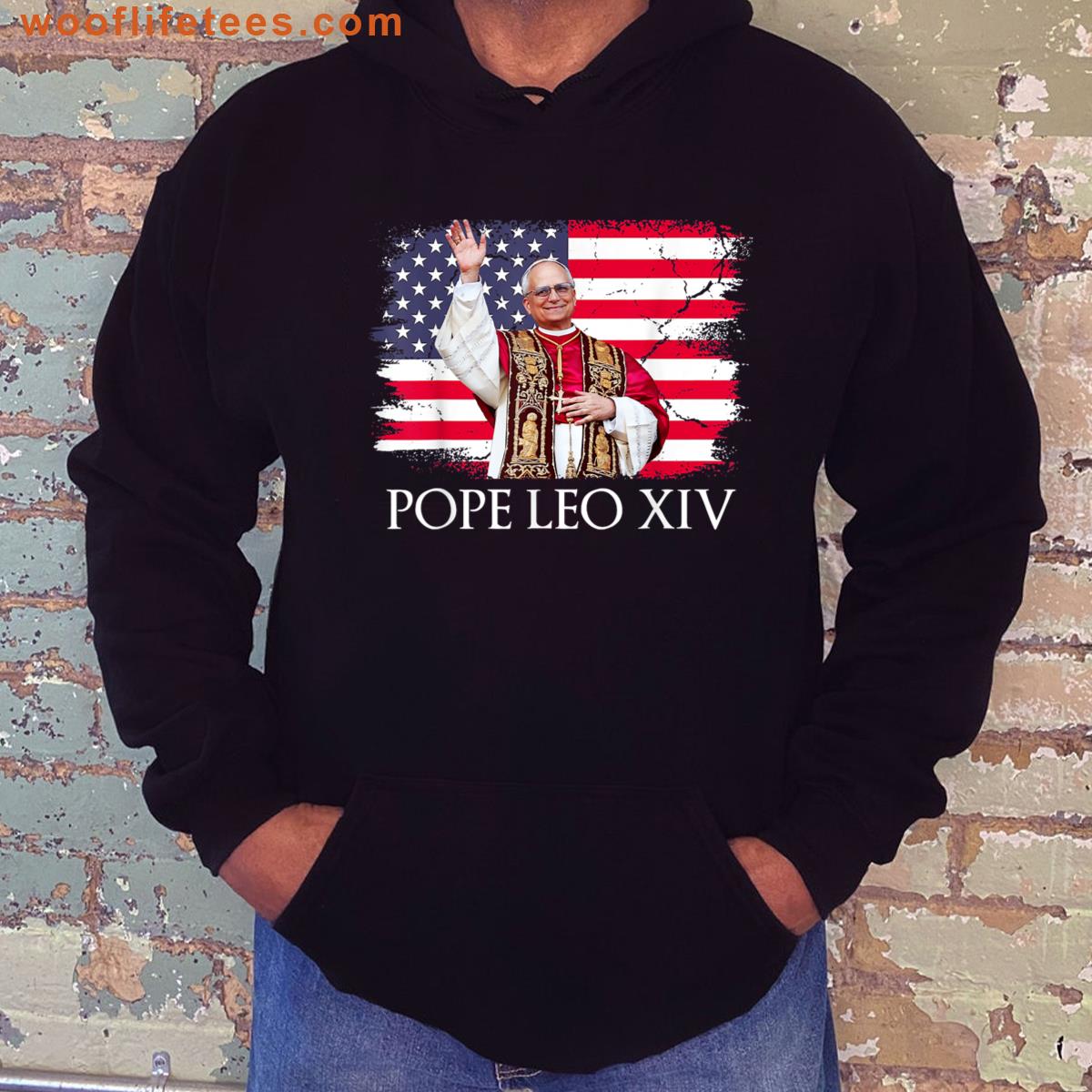 Pope Leo Xiv Flag Graphic Tee T-shirt