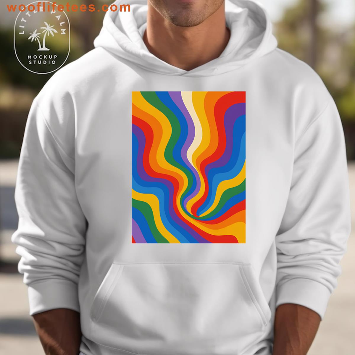 Rainbow Pride Wave Design T-shirt