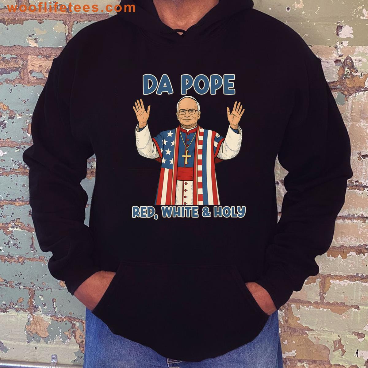 Red America Pope T-shirt