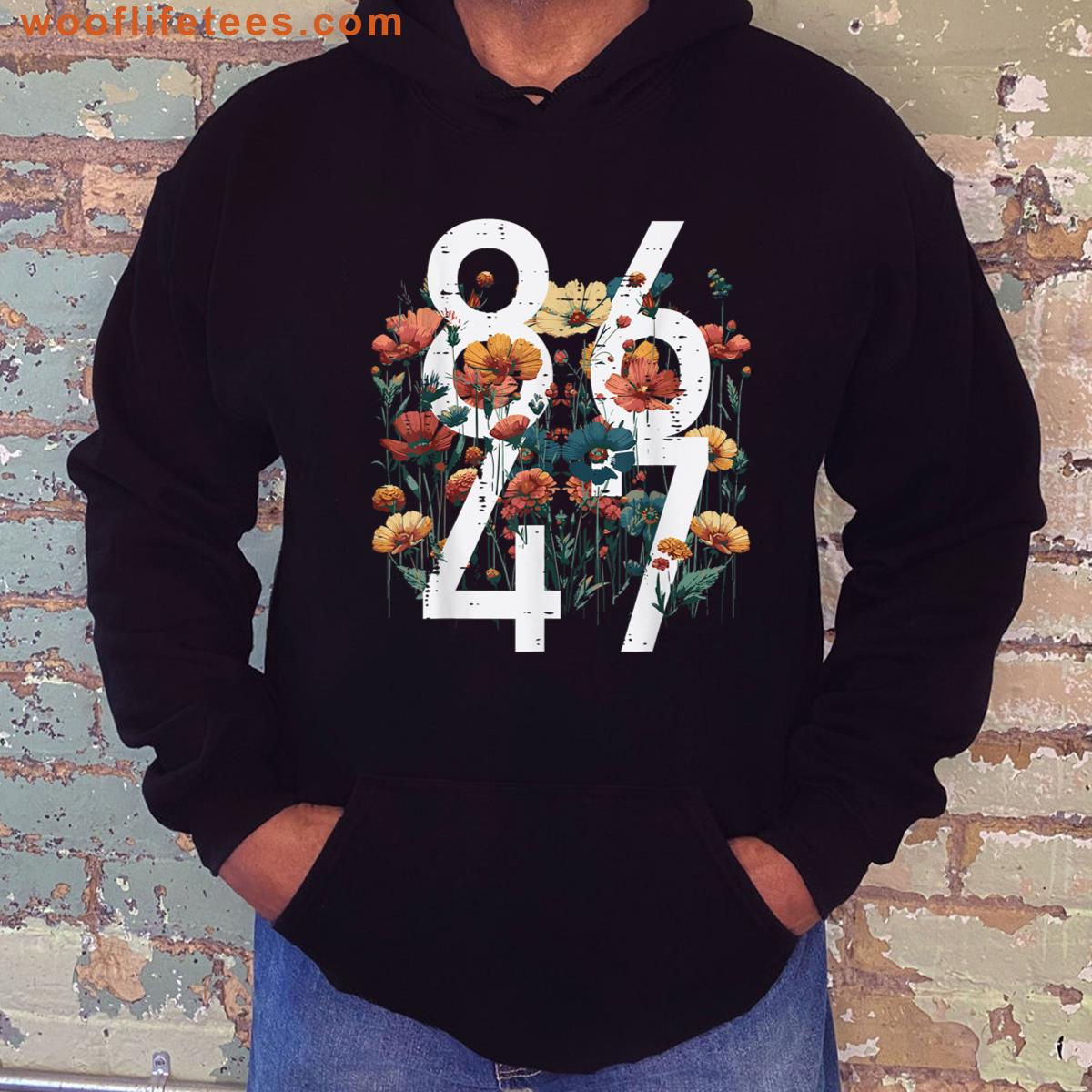 Resist 86 47 Flowers Poppy Apparel T-shirt