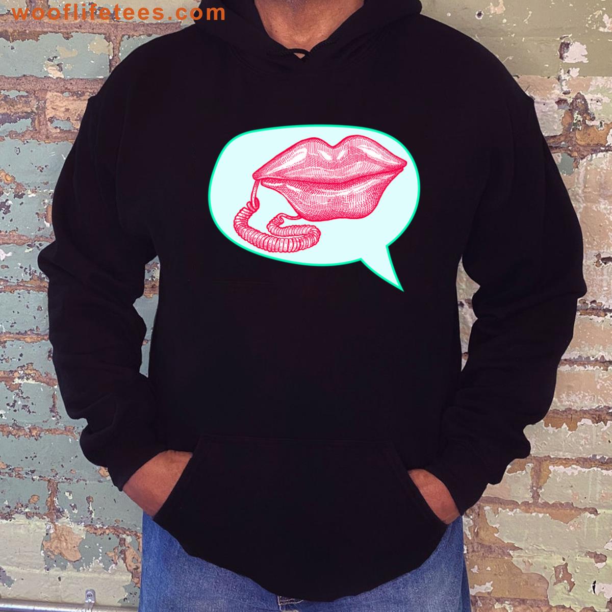 Retro Lip Phone Apparel T-shirt