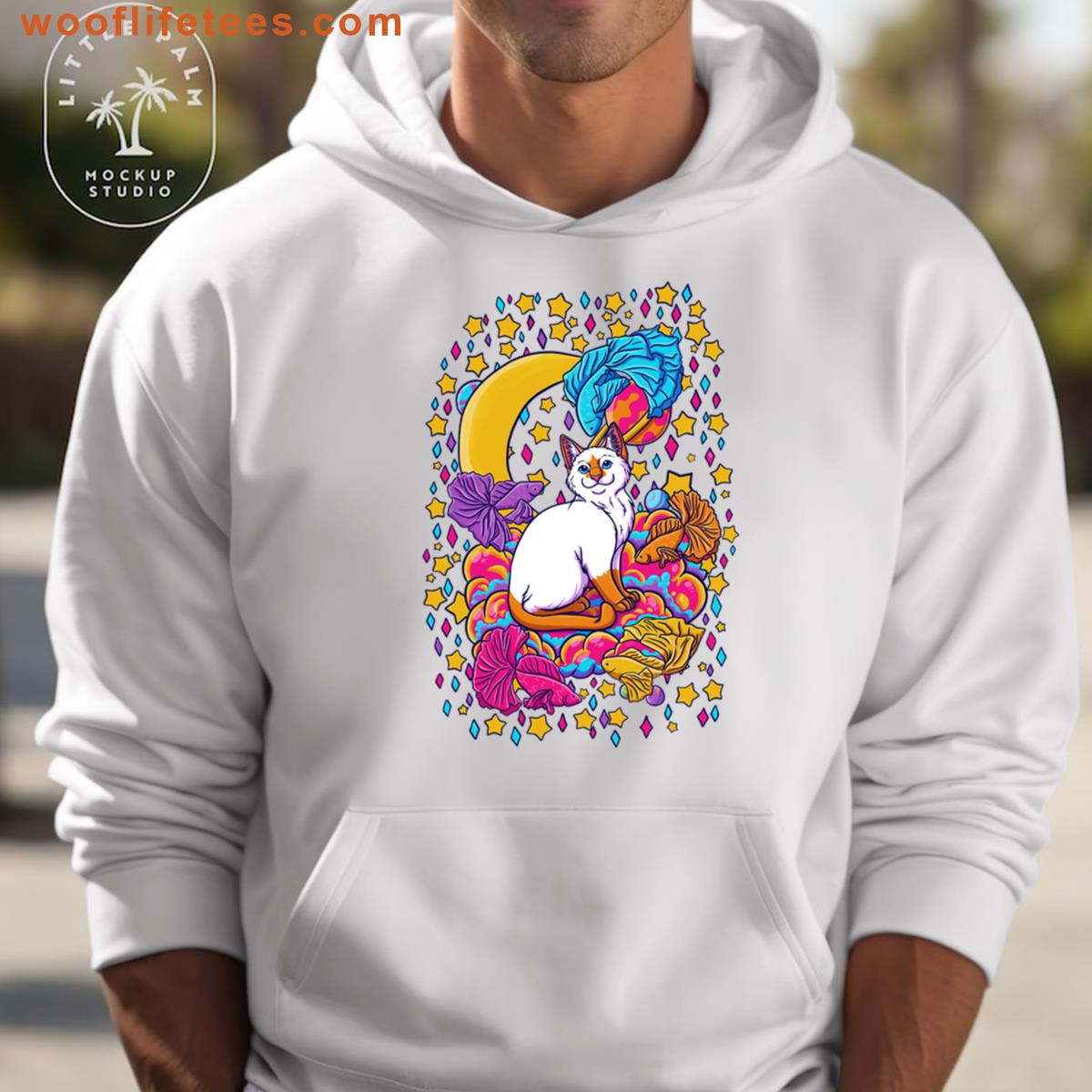 Space Fish Cat T-shirt