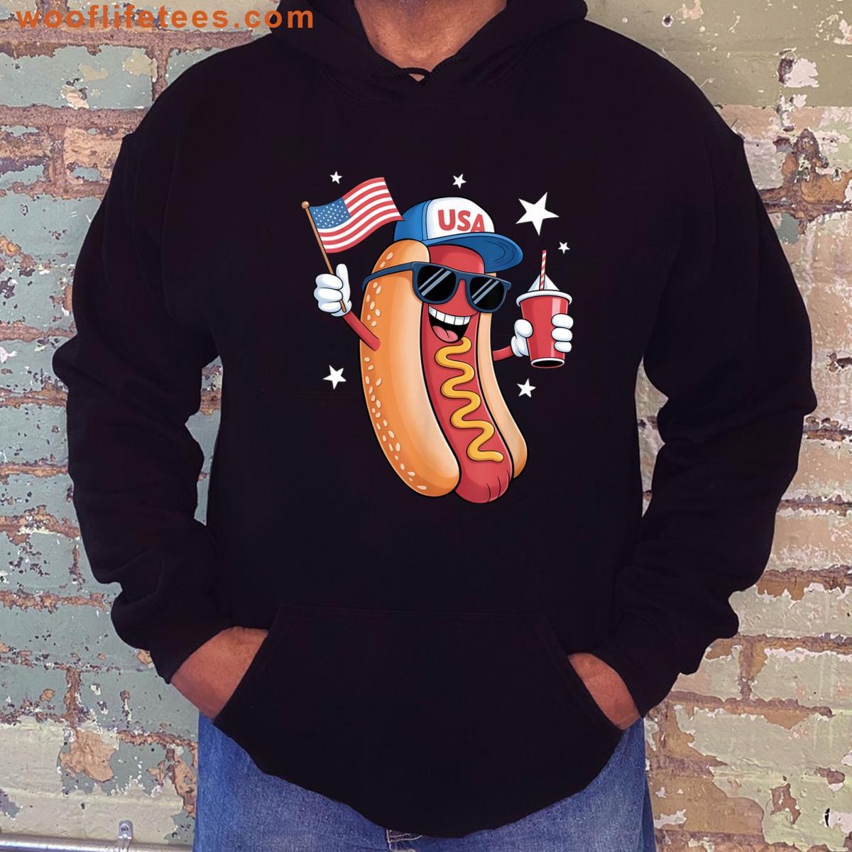 4th Of July Hotdog Funny T-shirt