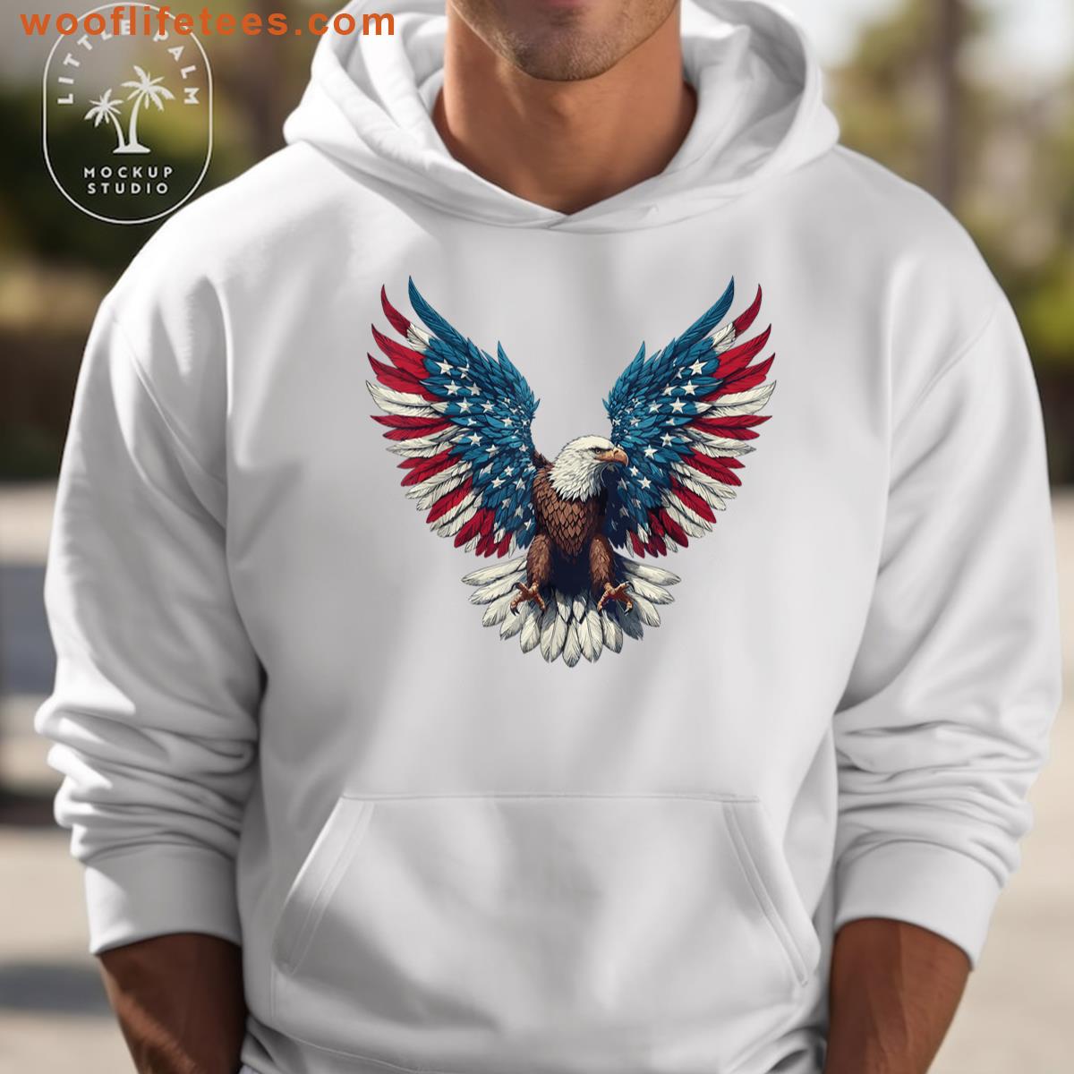 American Flag Bald Eagle 1 T-shirt