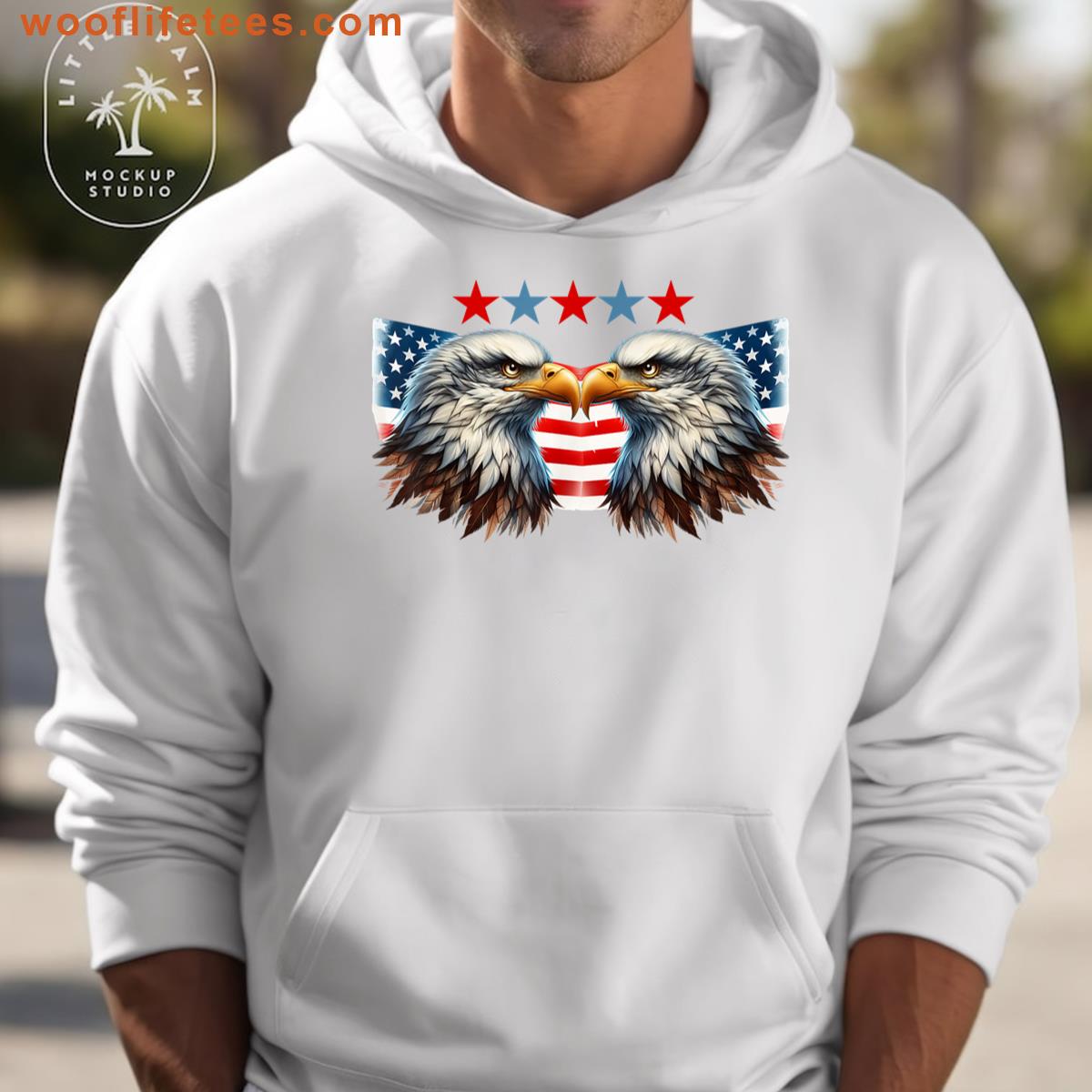 American Flag Bald Eagle T-shirt