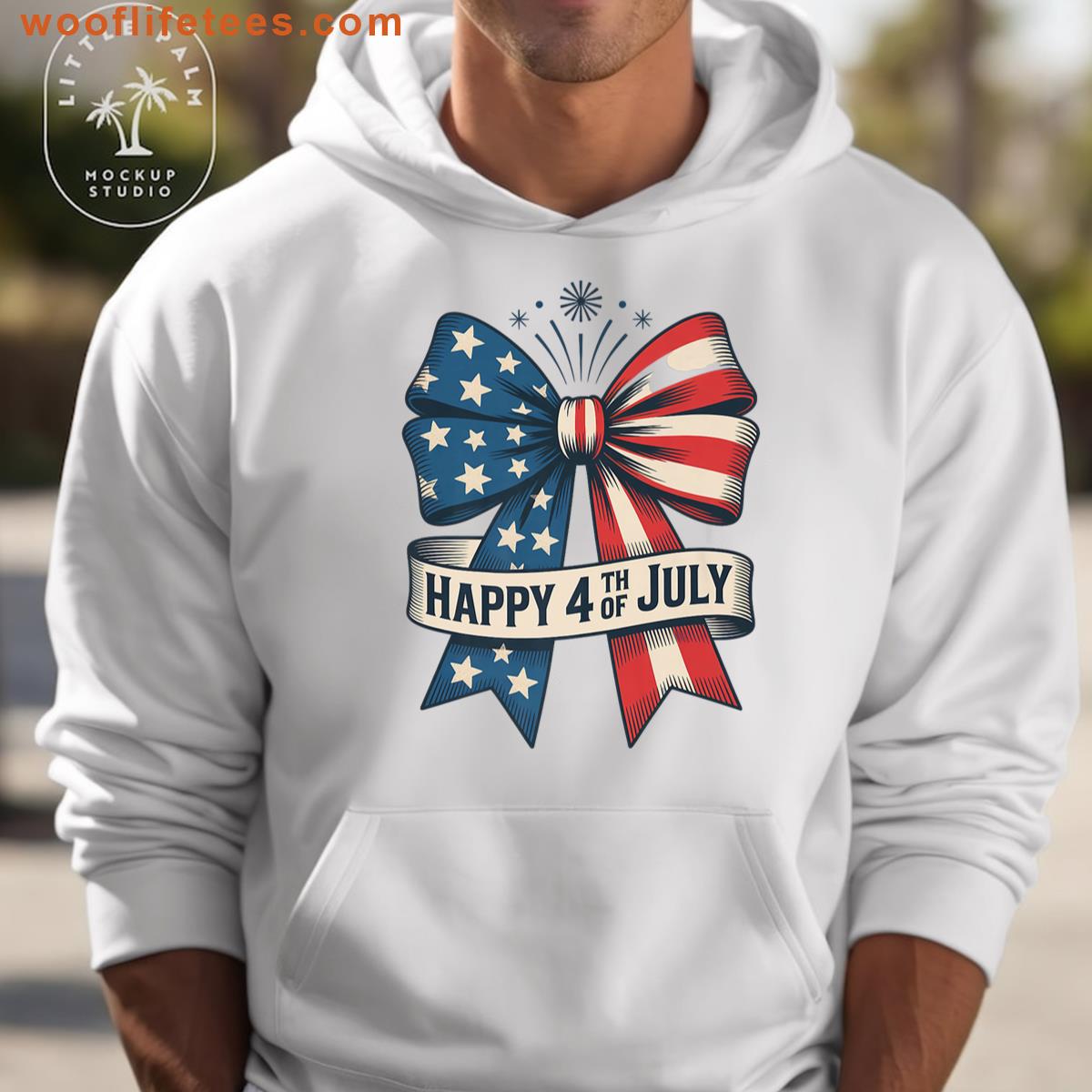 American Flag Bow Patriotic T-shirt