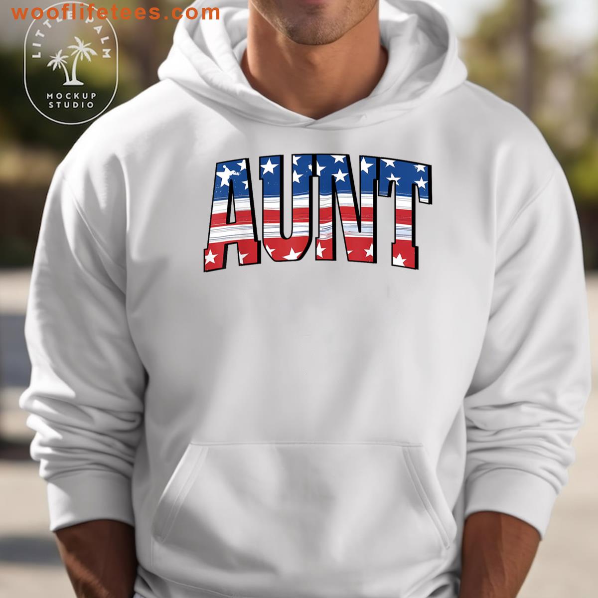 Aunt Red White Blue T-shirt