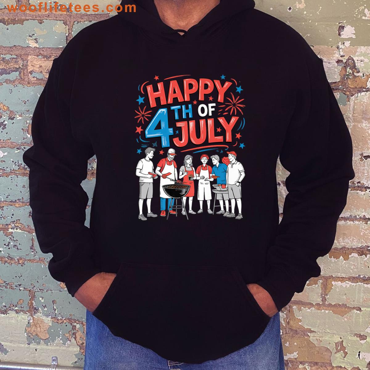 Barbecue American Flag Summer T-shirt