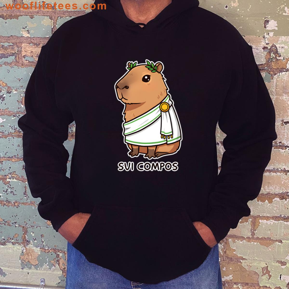 Capybara Toga Laurel Design T-shirt