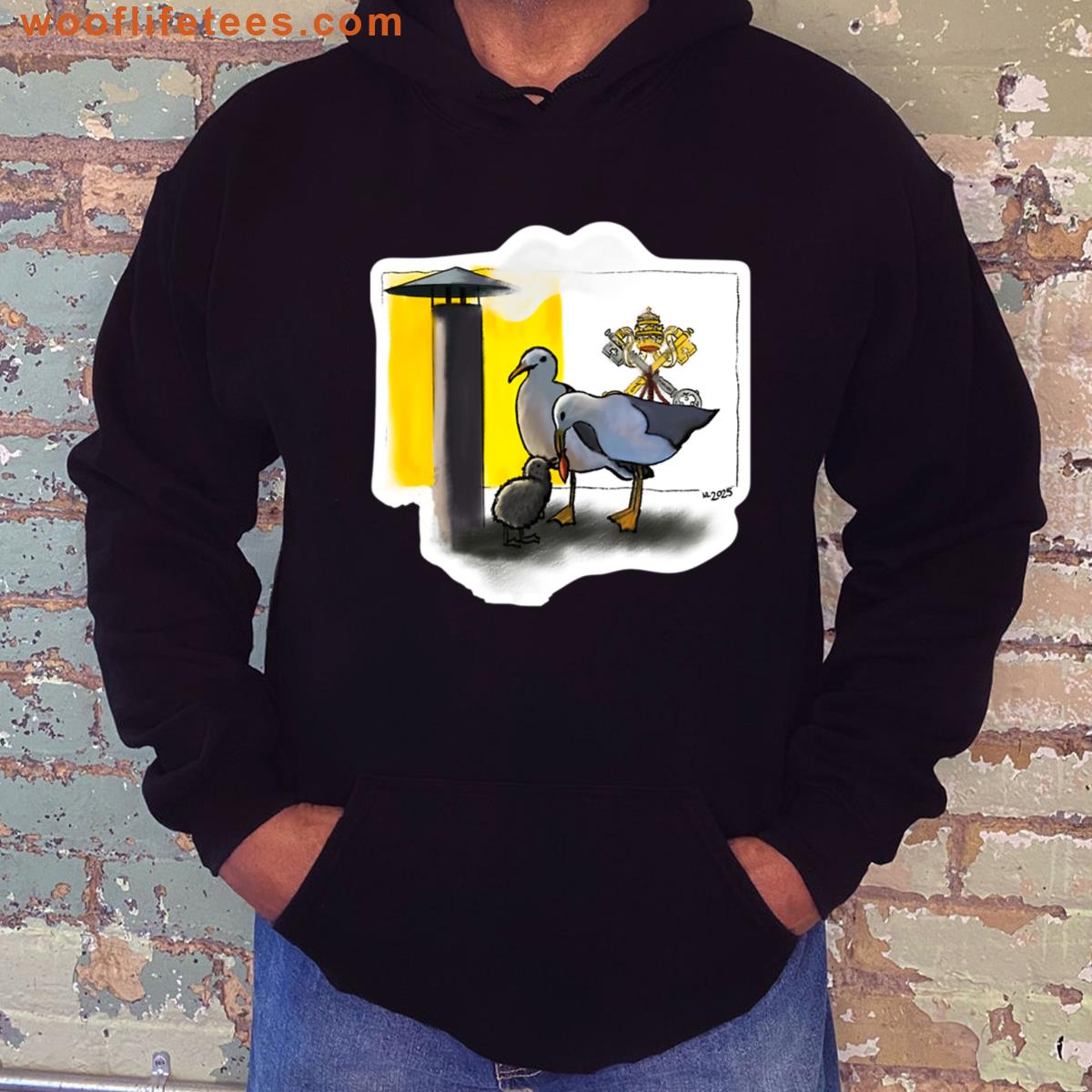 Conclave Seagull Pope Leo T-shirt