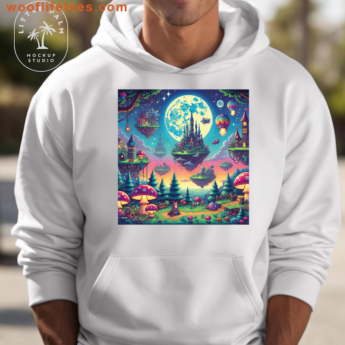 Fantastic World Landscape Pixelart T-shirt