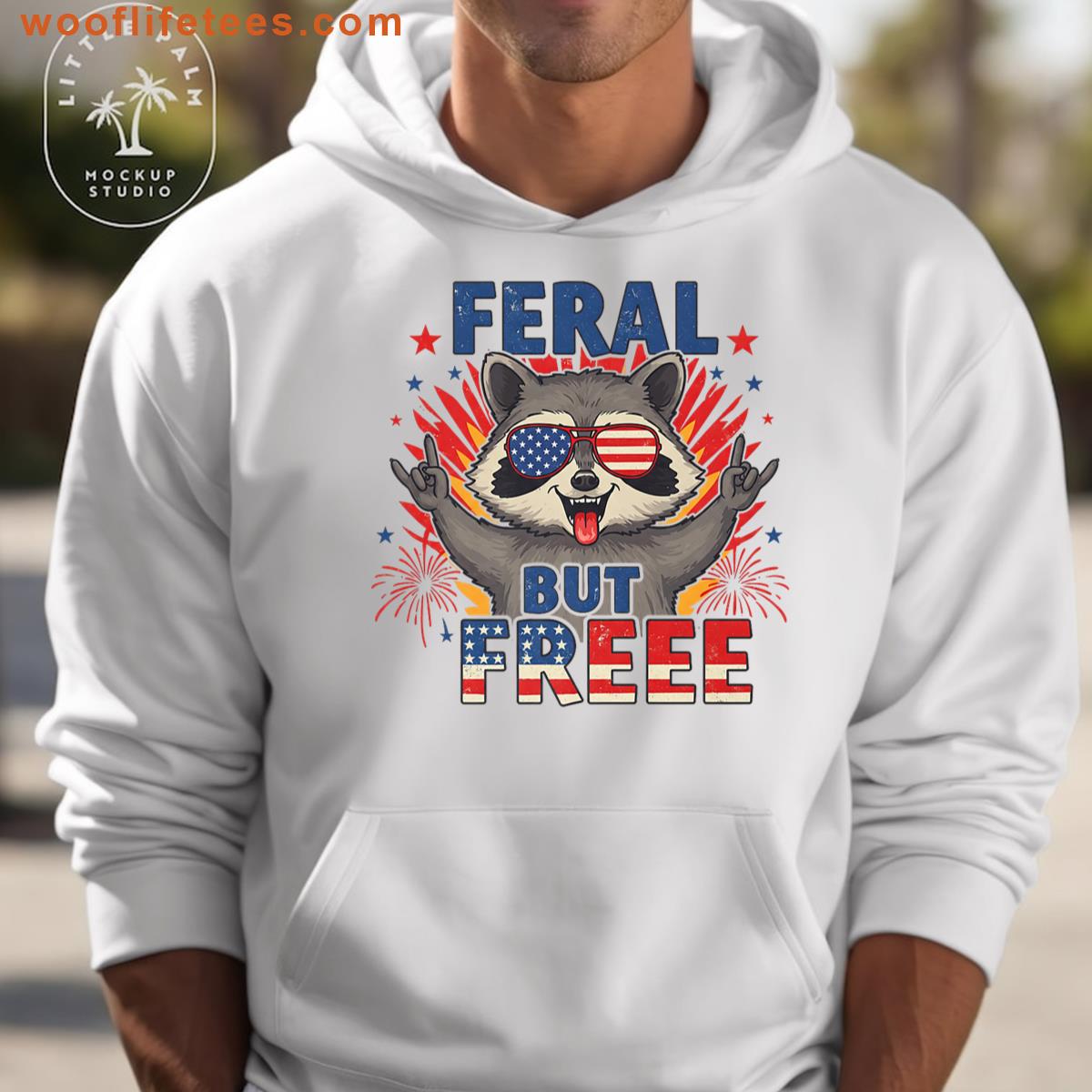 Feral But Free Funny Premium Tee T-shirt