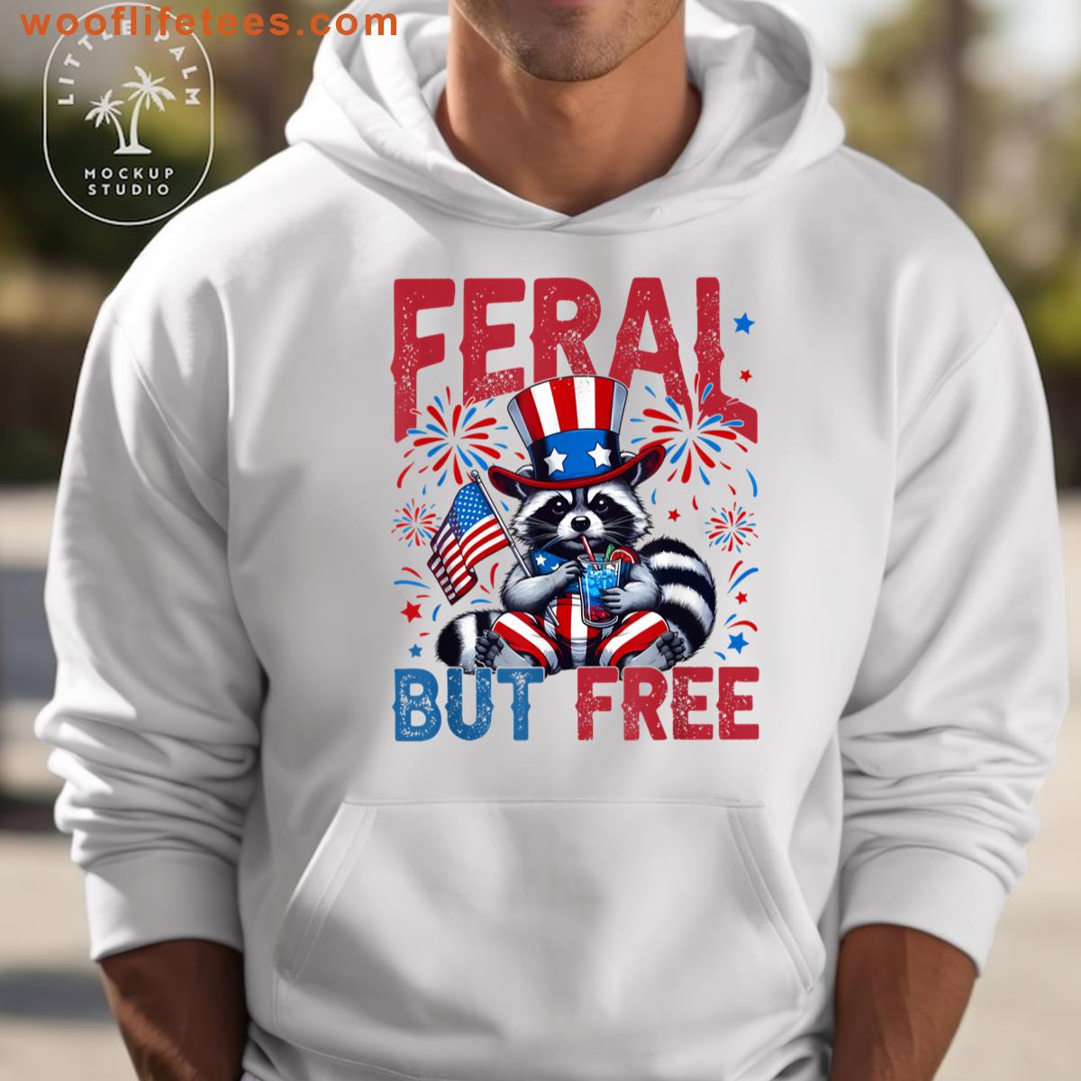 Feral But Free Funny Raccoon Tee T-shirt