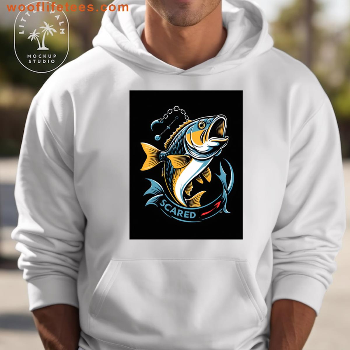 Fish Scared Of Fisherman Fishing T-shirt