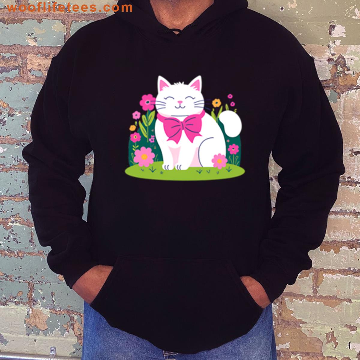 Fluffy White Cat T-shirt