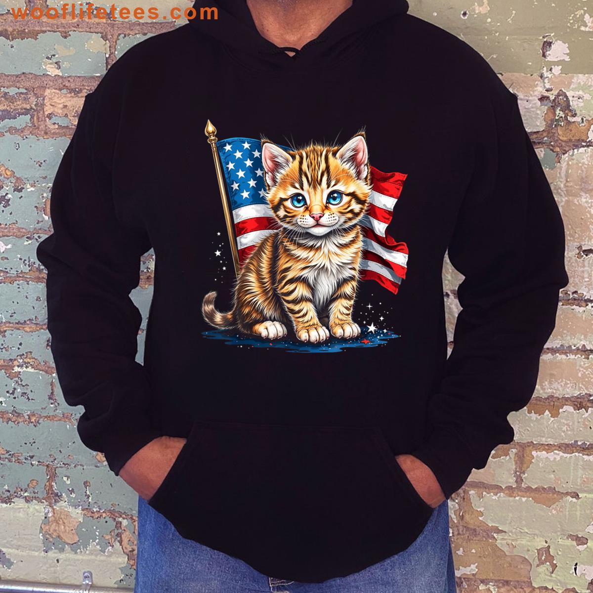 Funny Cat 4th Of July T-shirt
