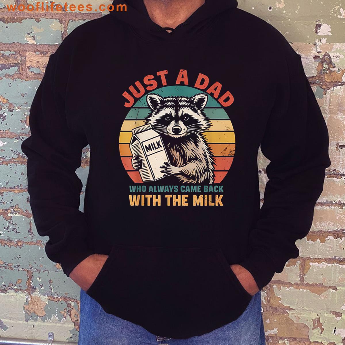 Funny Dad Milk Raccoon T-shirt