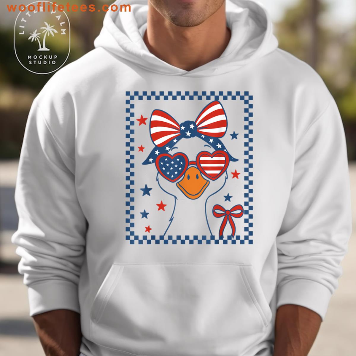 Girl Goose Patriotic T-shirt