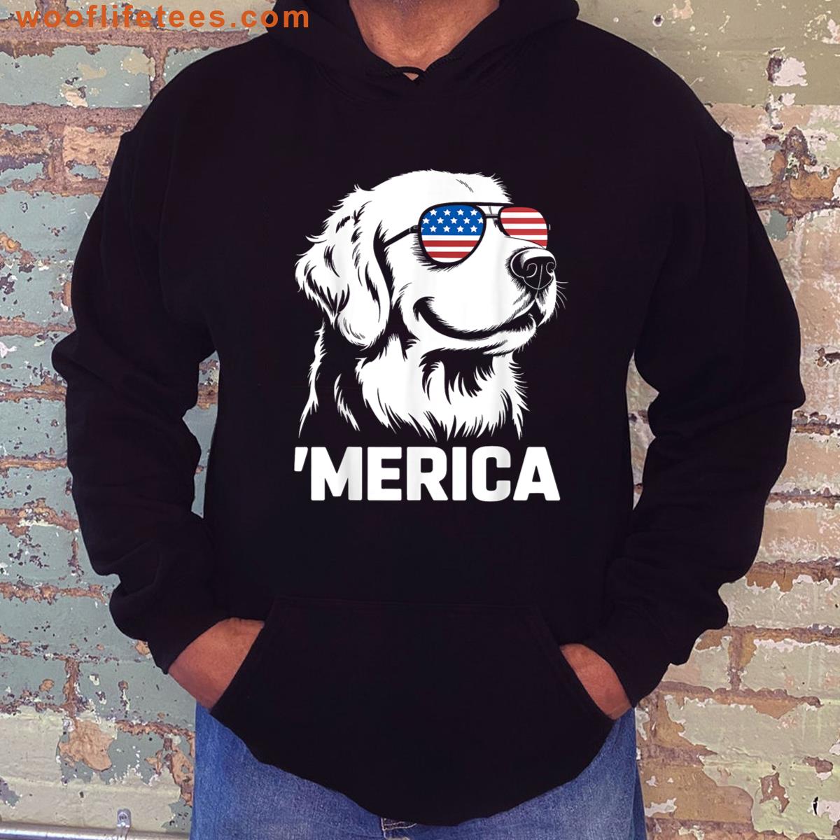 Golden Retriever Fourth Of July T-shirt
