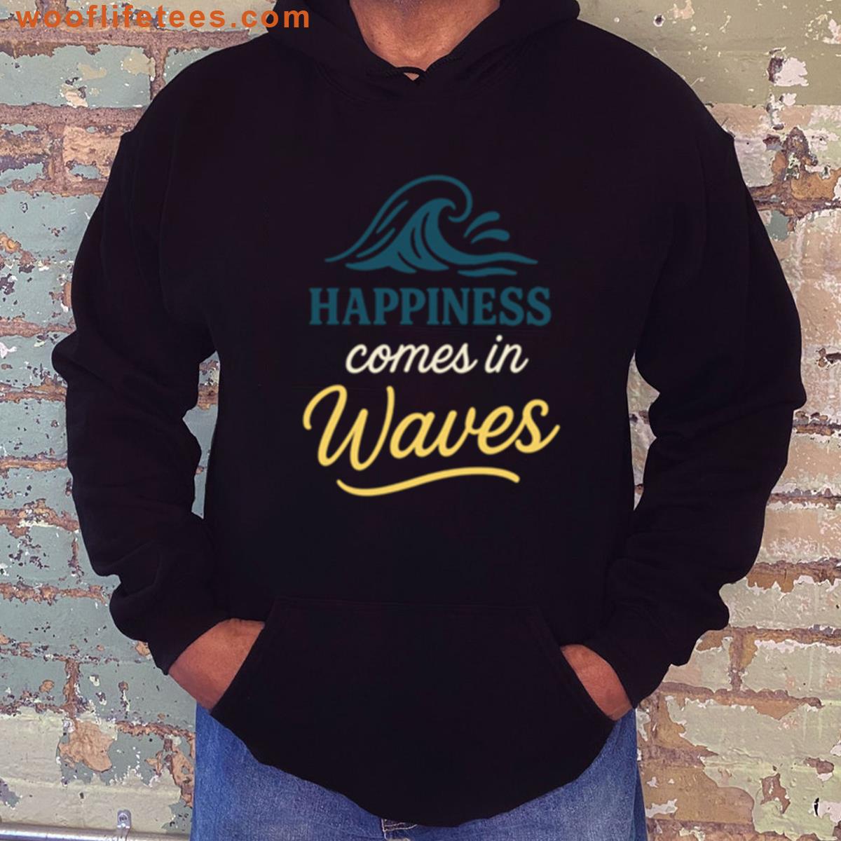 Happiness Waves Design T-shirt