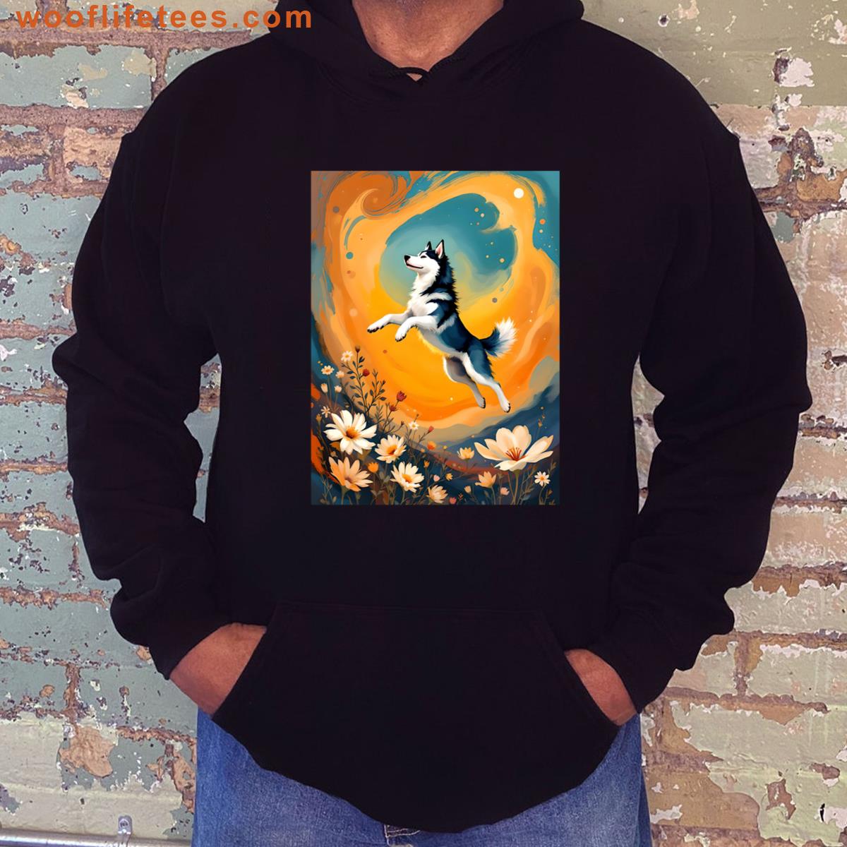 Husky Meadow Design T-shirt