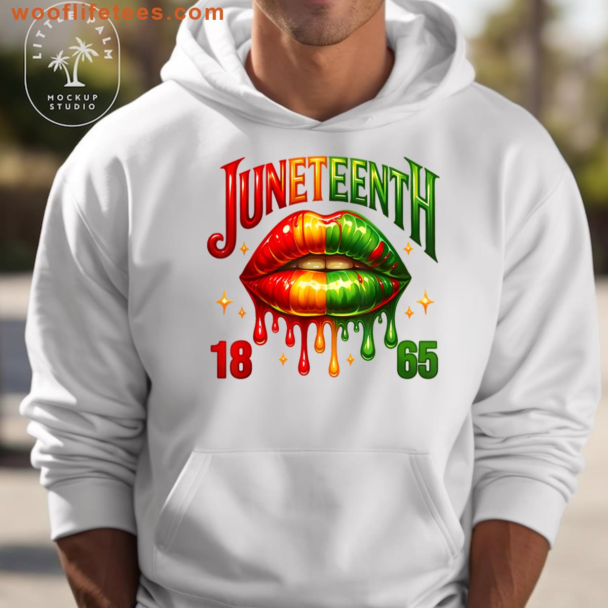 Juneteenth Dripping Melanin Lips T-shirt