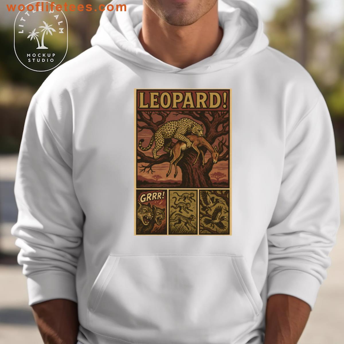 Leopard Predator Comic Art Oversized T-shirt