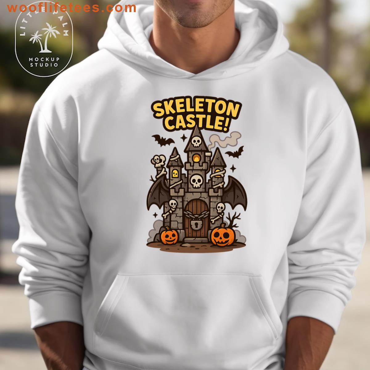 Skeleton Castle Graphic T-shirt