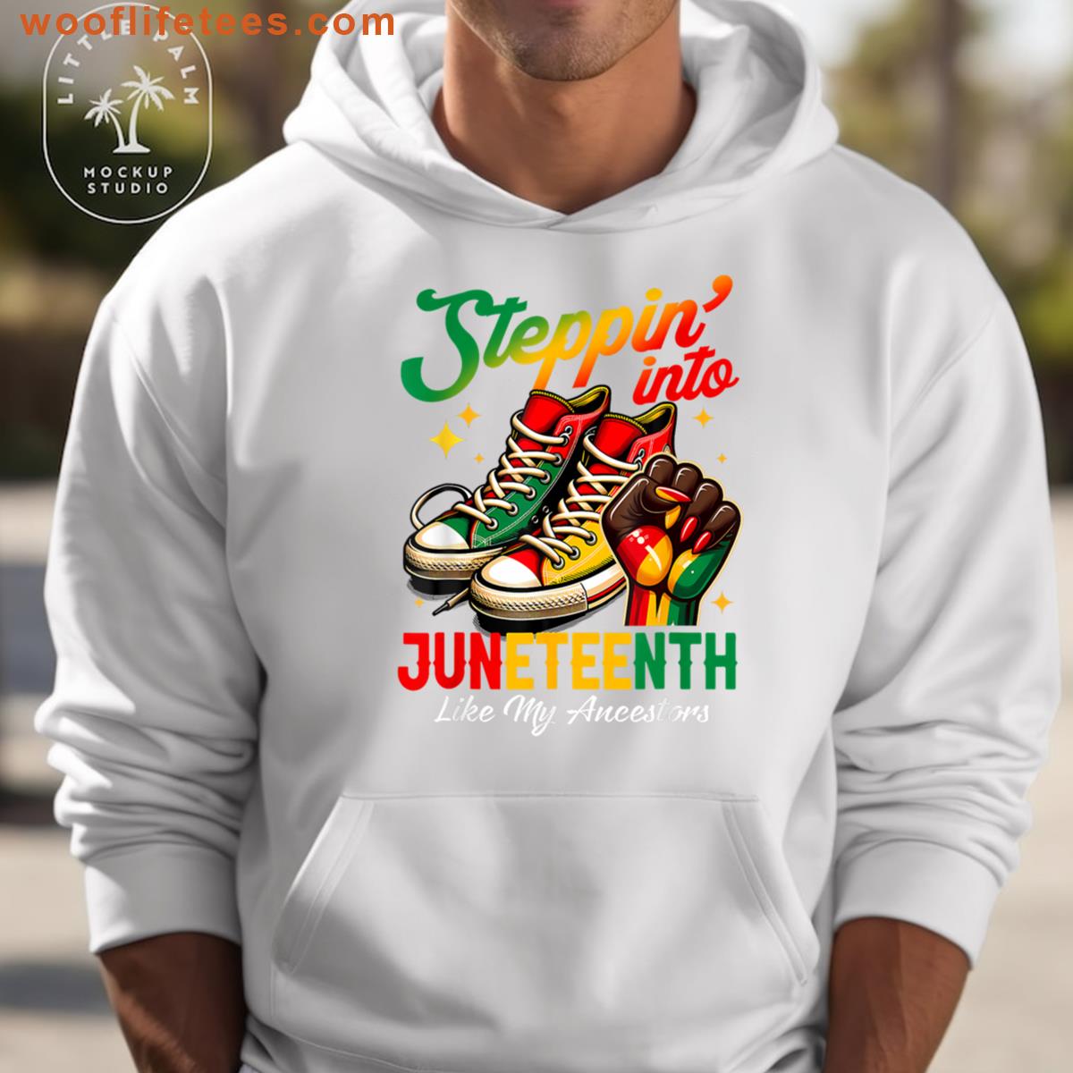 Stepping Into Juneteenth Afro Woman T-shirt