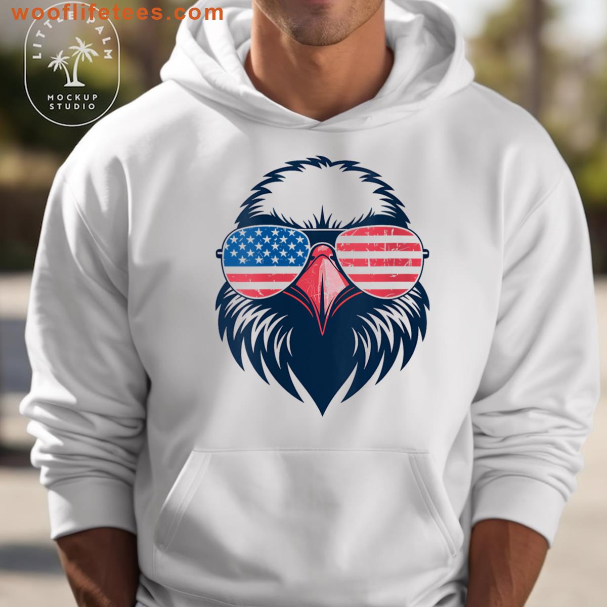 Womens Patriotic Eagle T-shirt