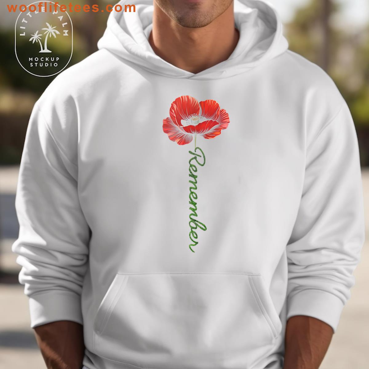 Womens Poppy Flower Honor T-shirt