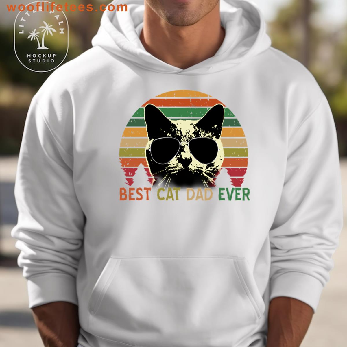 Best Cat Dad Ever Vintage Retro Cat Father Gift Men T-shirt