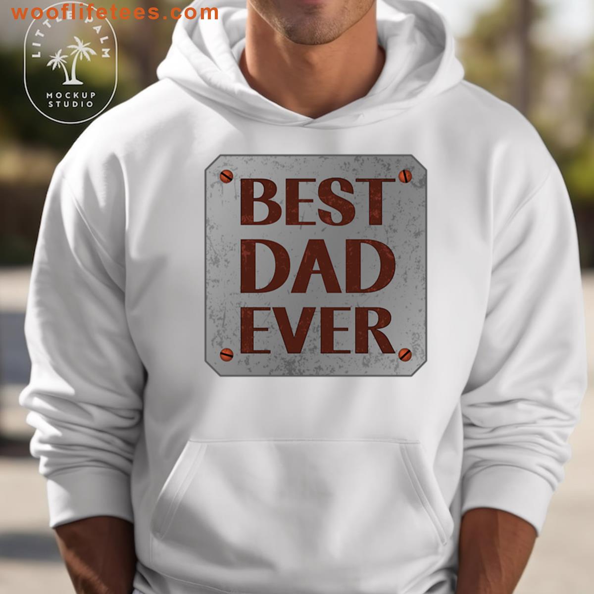 Best Dad Ever Fathers Day Gift Grunge Effect Print Oversized T-shirt