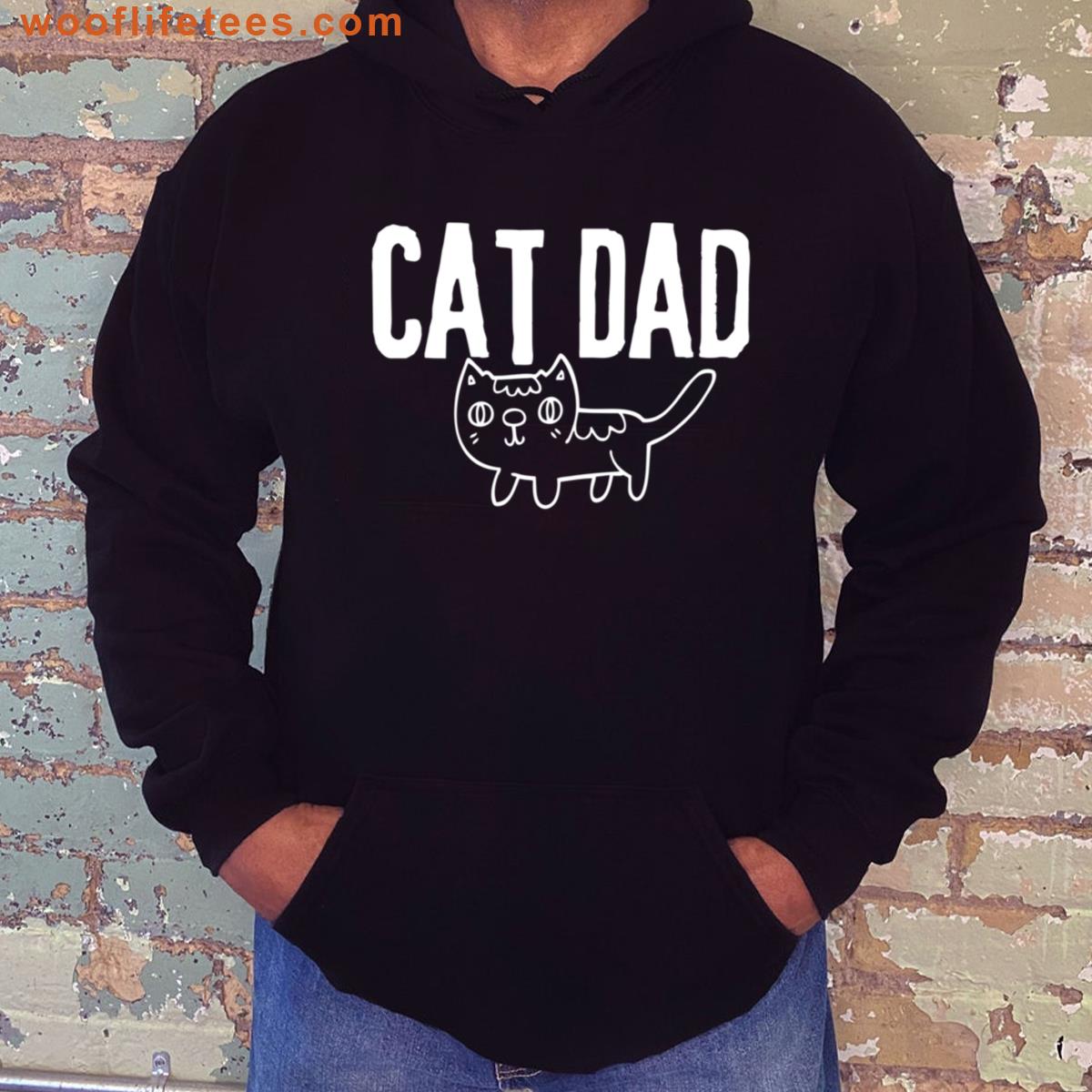 Cat Dad Childish Drawing Design T-shirt