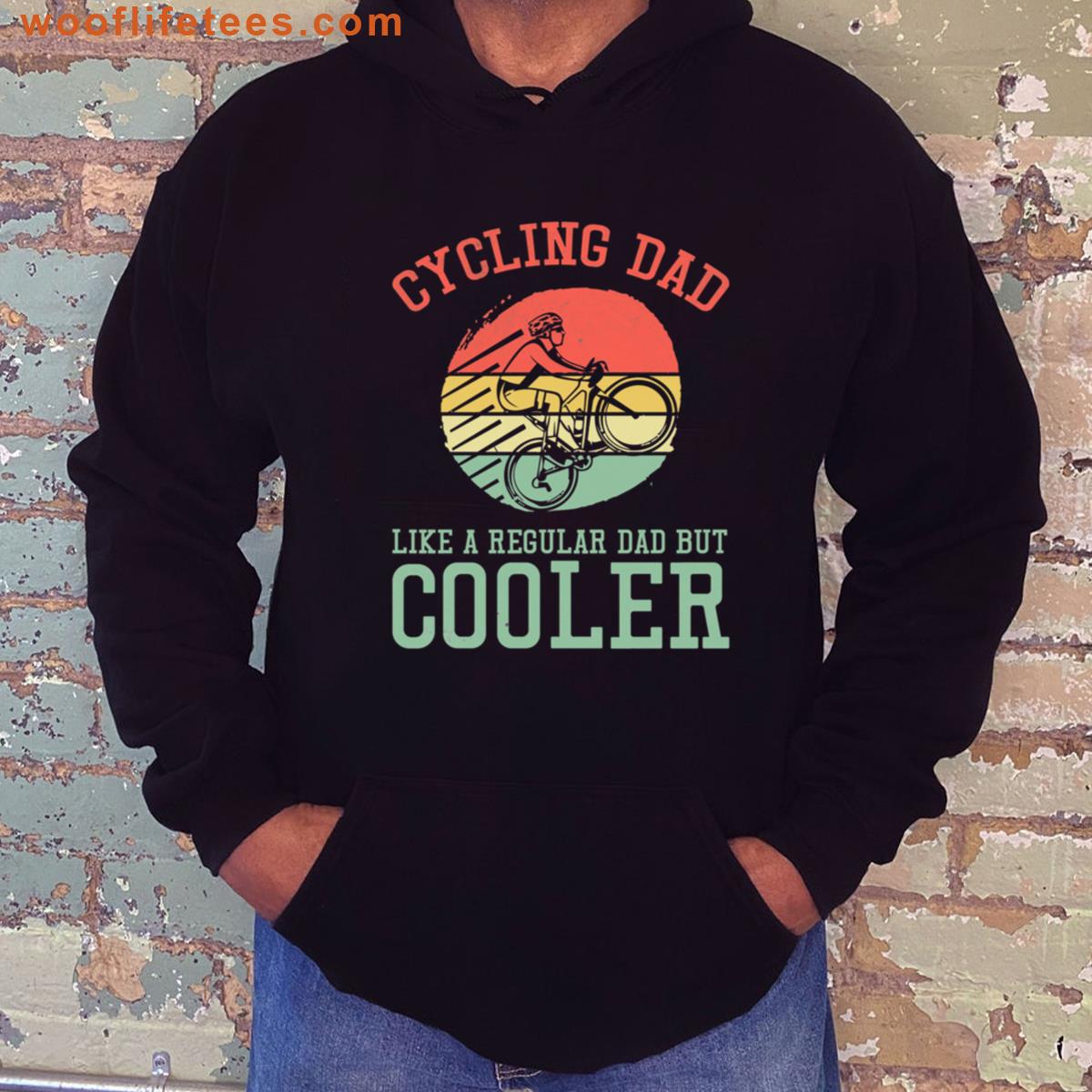 Cycling Dad Like A Regular Dad But Cooler Funny Vintage Cyclist Fathers Day Gift T-shirt