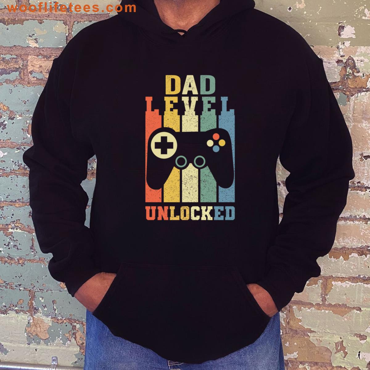 Dad Level Unlocked Funny Dad To Be New Dad Gamer For Videogames Lover Daddies T-shirt