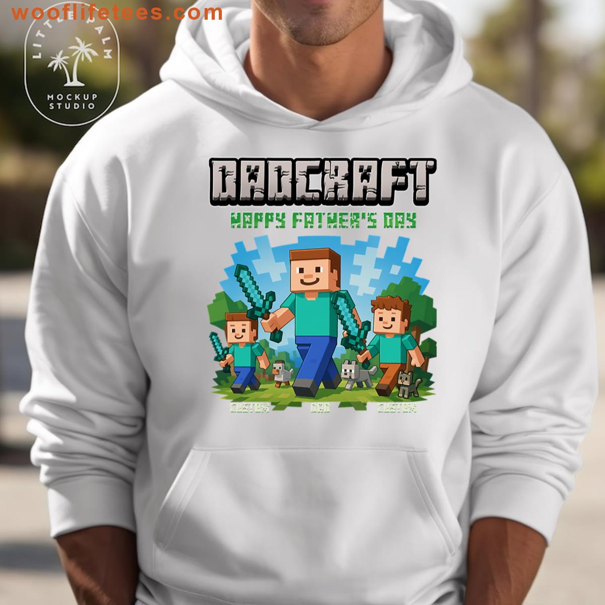 Dadcraft Happy Fathers Day A Minecraft Movie T-shirt