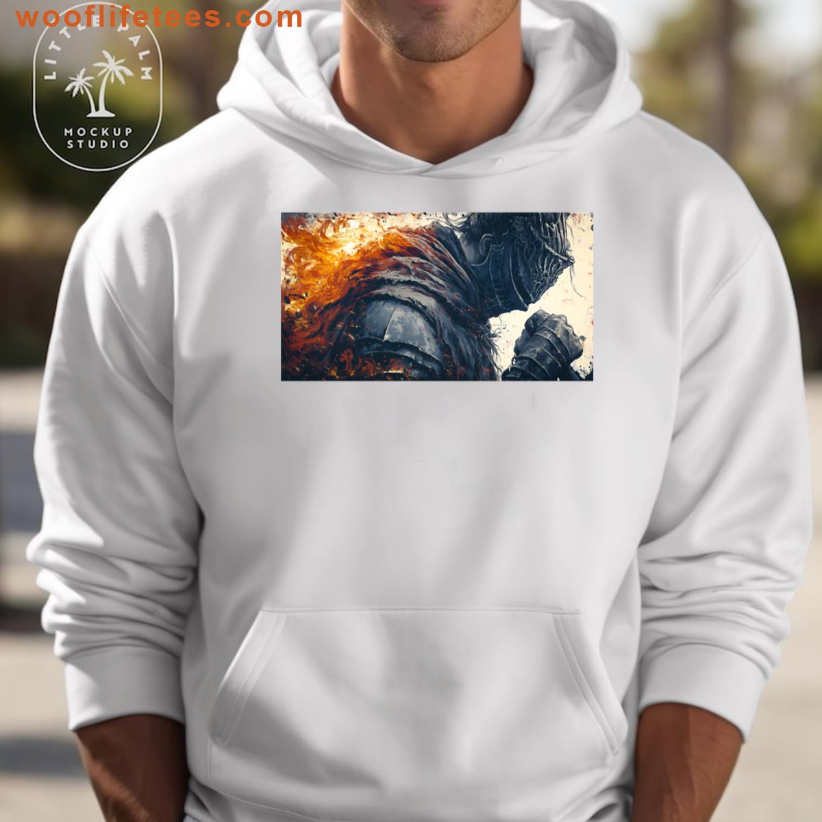Dark Fantasy Knight Lands Between Deskmat Oversized T-shirt