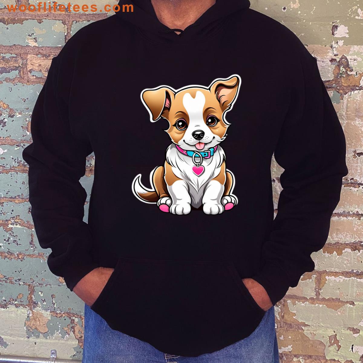 Detailed Digital Illustration Of A Kawaii Puppy T-shirt