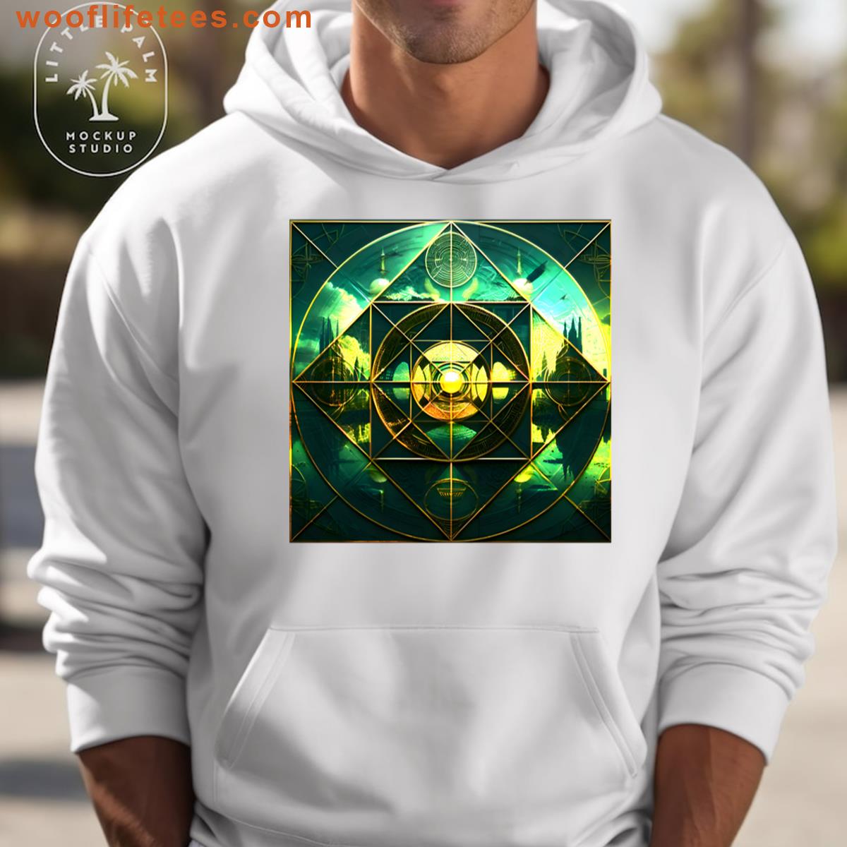 Emerald Radiance Sacred Geometry T-shirt