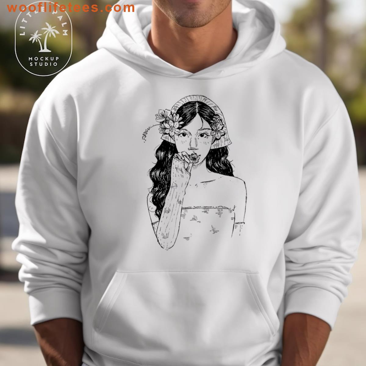 Flower Girl Ink On Paper T-shirt