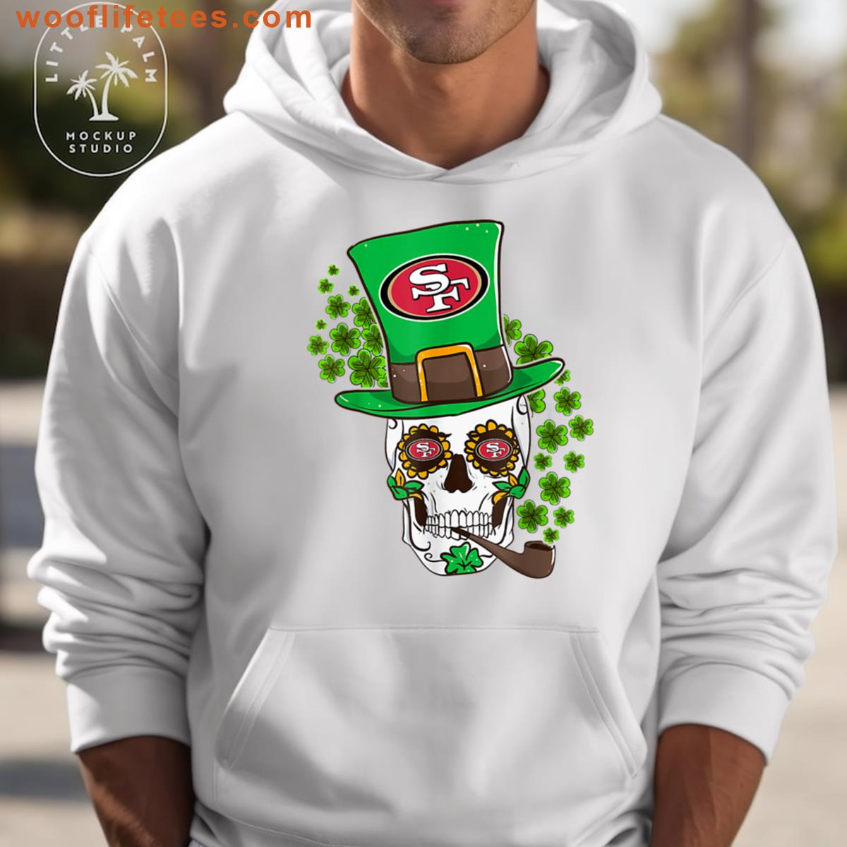 Funny St Patricks Day Irish Skull San Francisco 49er T-shirt