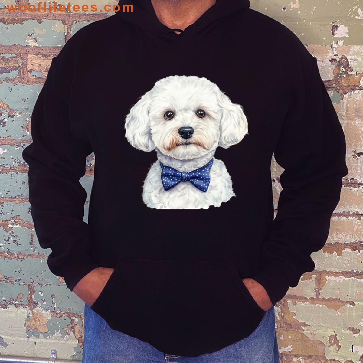 Handsome Bichon Frise With Bowtie Oversized T-shirt