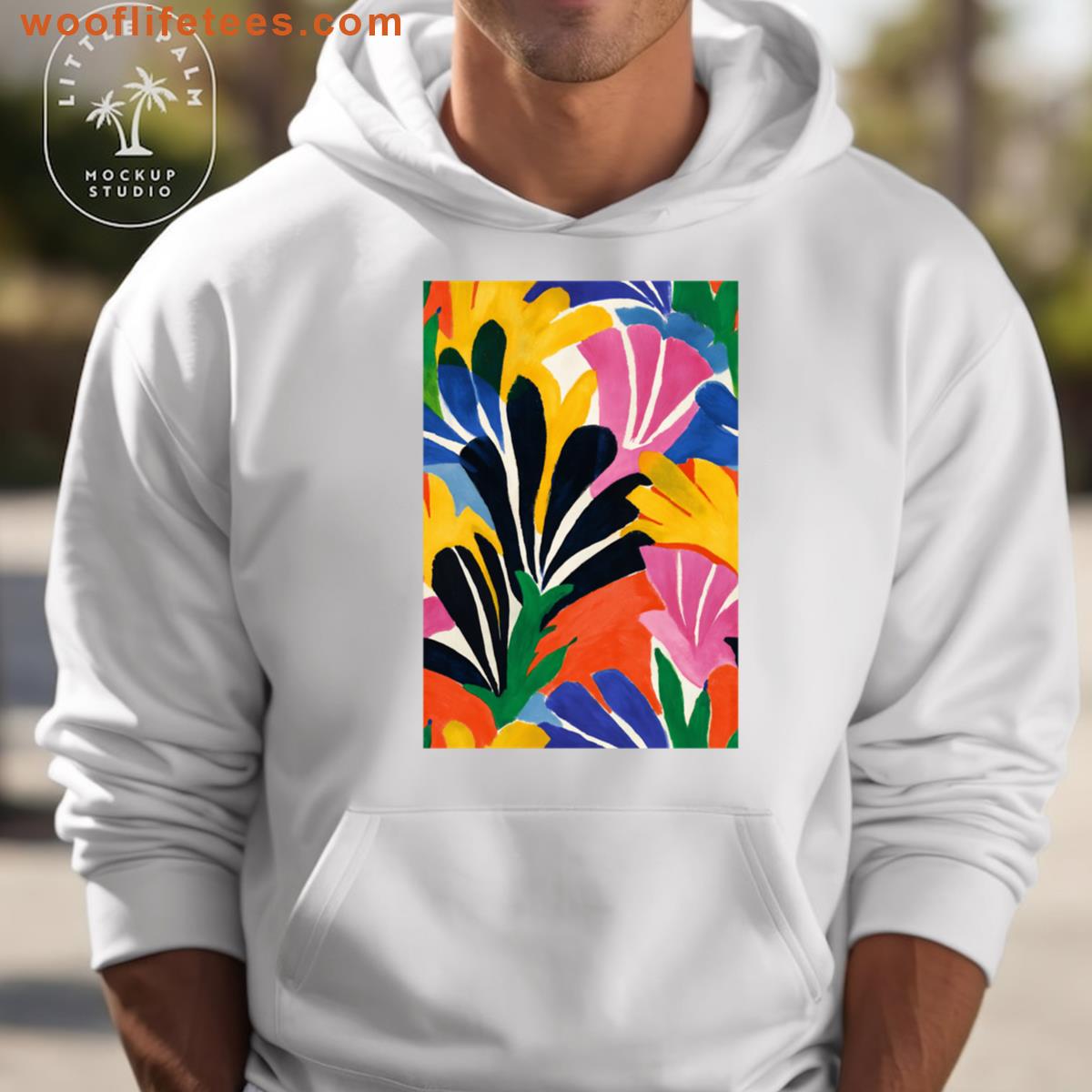Joyful Foliage In Vibrant Color Blocks T-shirt