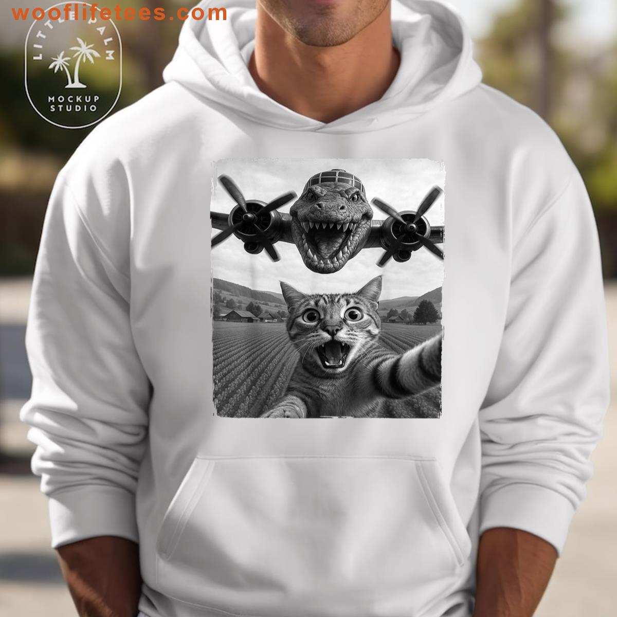 Bombardino Crocodilo Italian Brainrot Meme Cat Selfie T-shirt