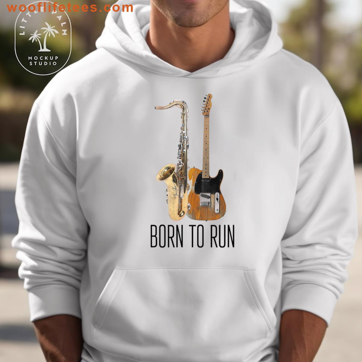Born To Run Saxophone Amp Guitar Active T-shirt