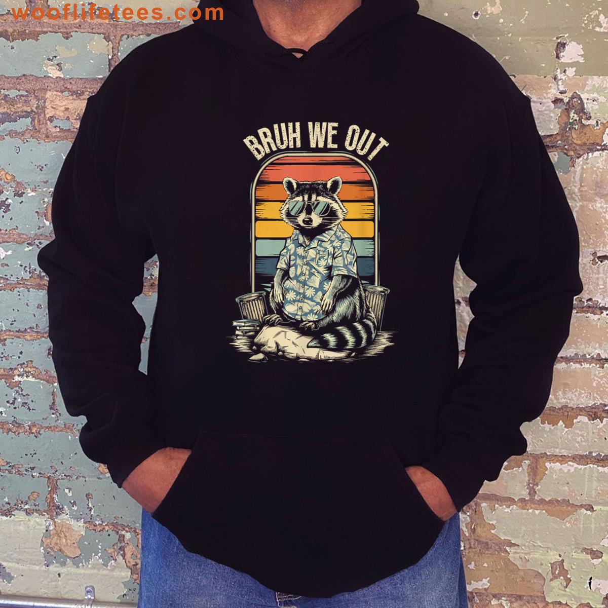 Bruh We Out Last Day Of School Funny Class 2025 Raccoon Boys T-shirt